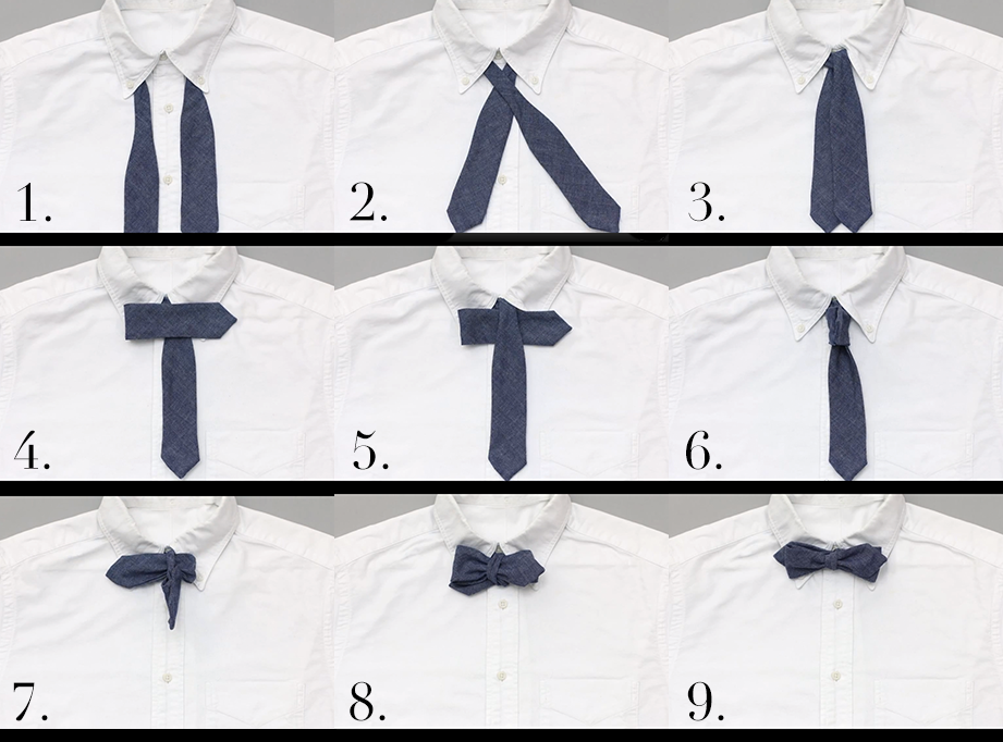 easy way to tie a bow tie