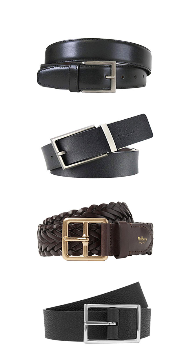 Men's Leather Trouser Belt Croc Style Pattern Tan or Gold 1" wide Black