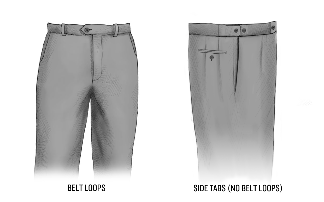 Belt Alternatives: Side Tabs & Suspender Buttons