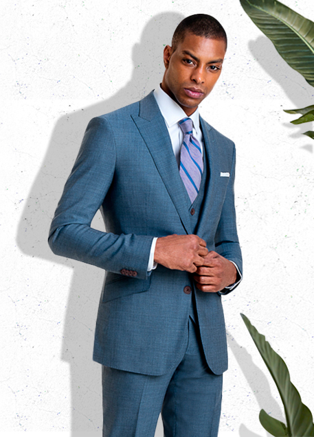 3 piece summer suit linen fabric