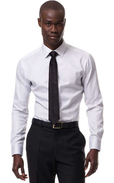 5 Essential Men's Dress Shirts of Summer 1 - White Solid Broadcloth Custom Dress Shirt