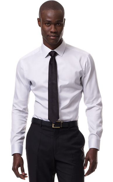 Man in store dress shirt