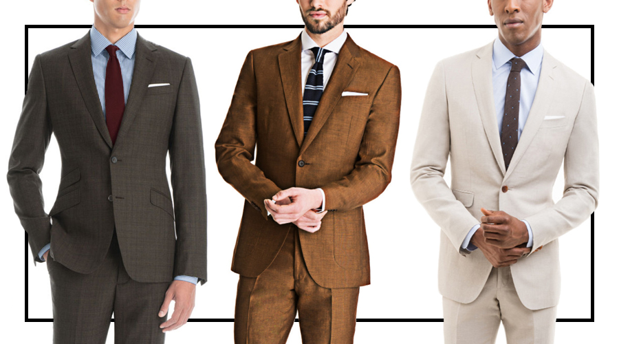 Brown Custom Suit, Tobacco Brown Linen Blend Custom Suit,Khaki Linen Blend Custom Suit