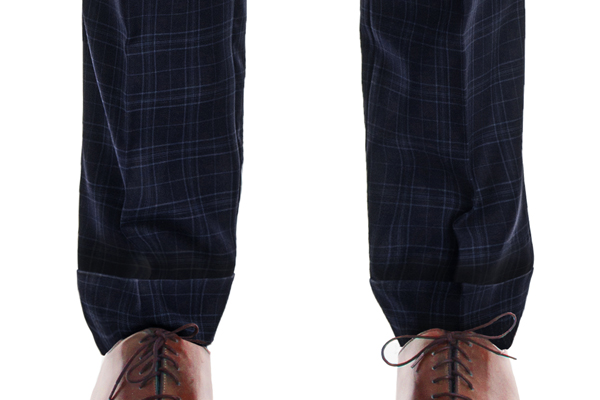 Navy Plaid Custom Suit, Full Break