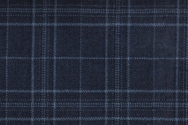 Navy Plaid Custom Suit fabric swatch