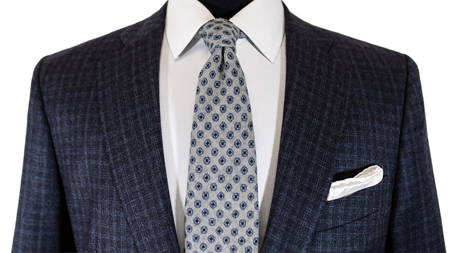 Flatiron Blue Fine Check Custom Suit