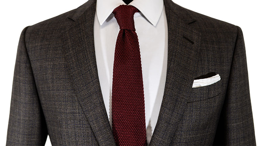 Charcoal Brown with Blue Overcheck Custom Suit