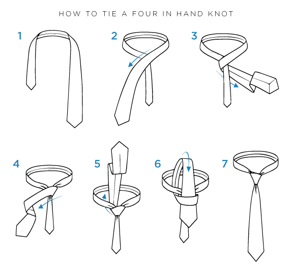 Four In Hand Knot Step By Step Instructions