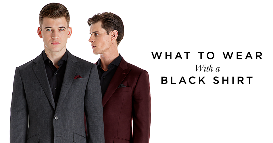 Dress shirts that go with best sale black suits