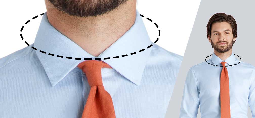 man wearing a dress shirt with properly fitted collar