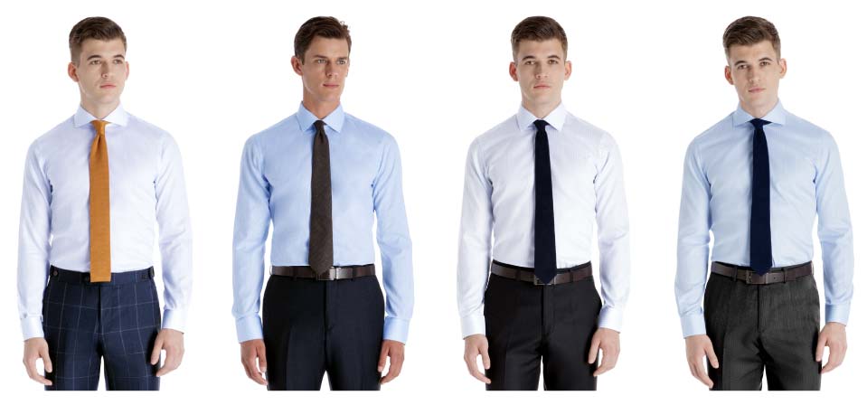 what color tie with blue striped shirt