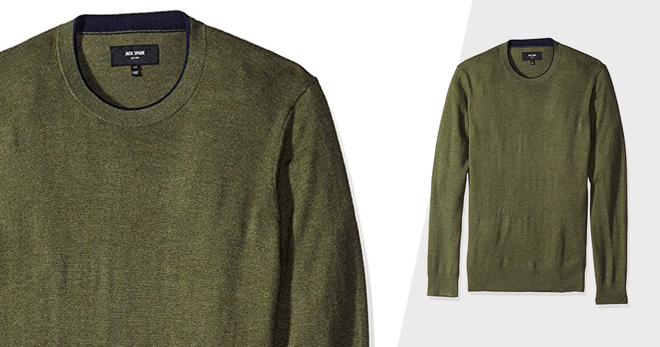 Jack Spade Crewneck Sweater in Forest Green