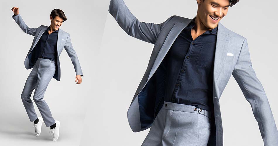 Casual suit jacket clearance look