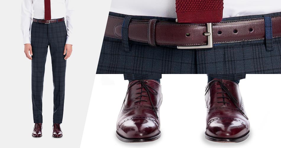 Simple Oxblood Dress Belt