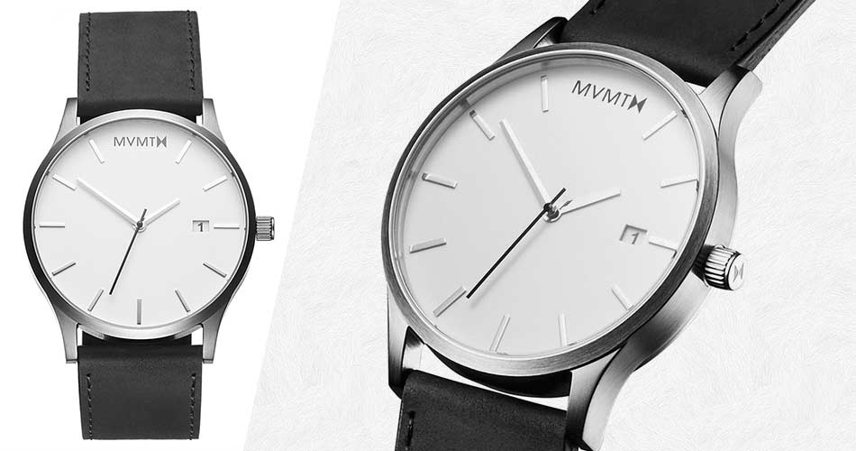 MVMT Classic Black Leather Watch