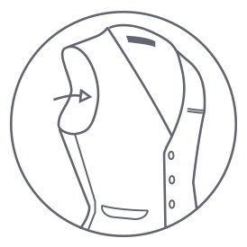 suit alterations showing reshaping armholes