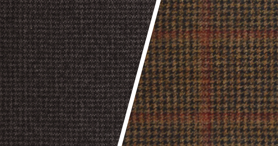 houndstooth suit fabric side by side