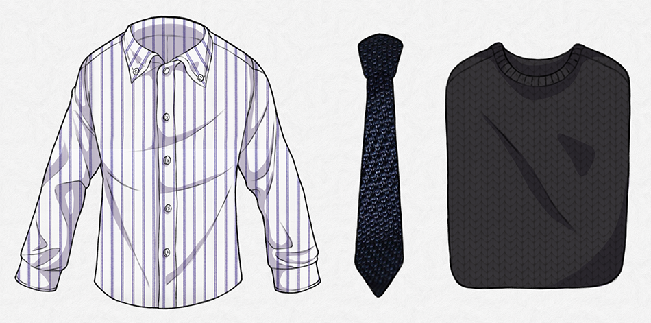 How To Wear a Sweater And Dress Shirt Tie Black Lapel