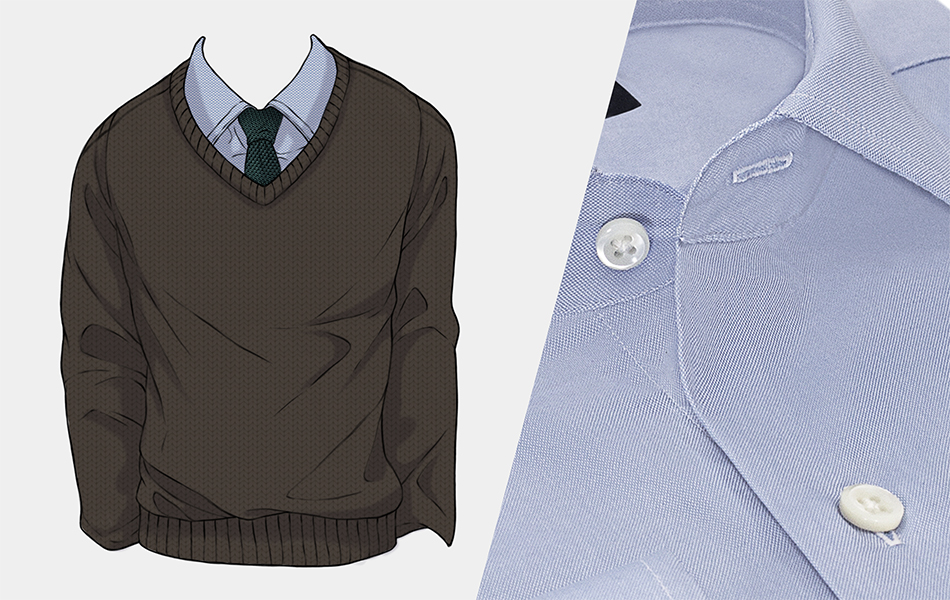 How To Wear a Sweater And Dress Shirt/Tie