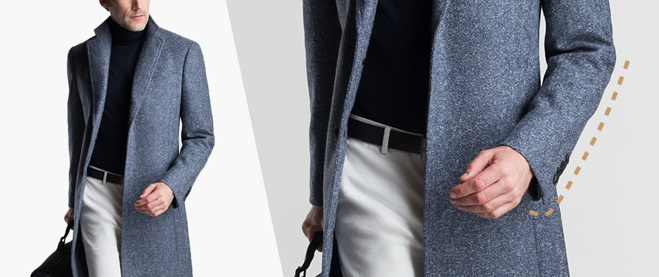 how to wear a topcoat in the sleeves