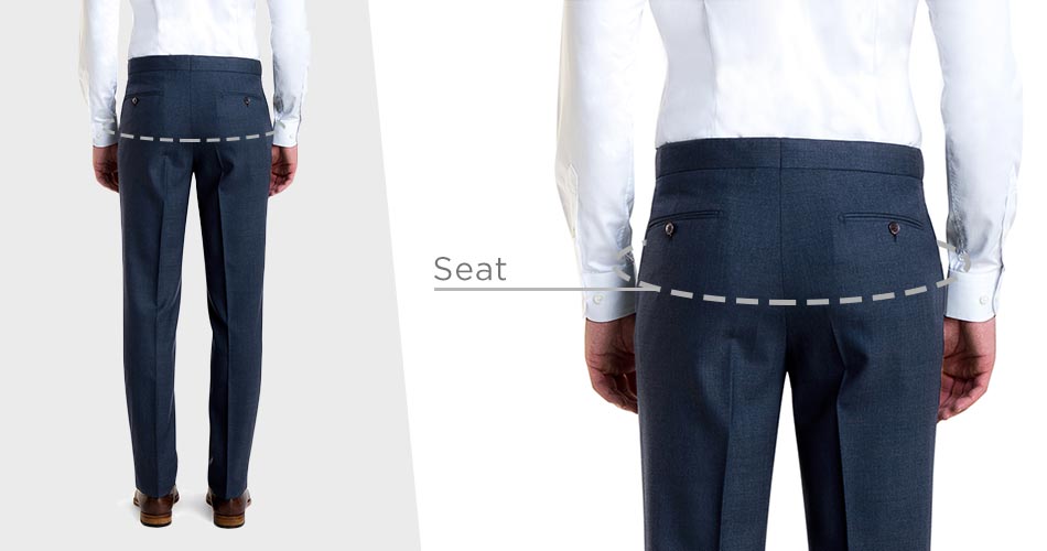 how should dress pants fit seat