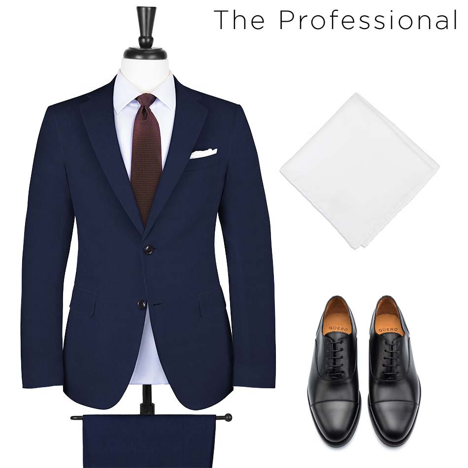 navy suit combination for interview