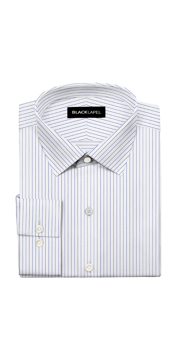 FINE WHITE CLUB COLLAR SHIRT - PIN COLLAR