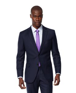 Men's custom navy blue suit