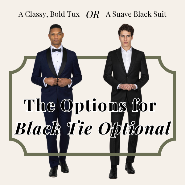 Black tie optional dress code for wedding best sale