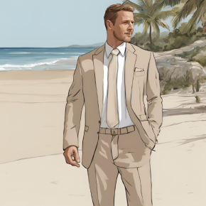 linen wedding suit